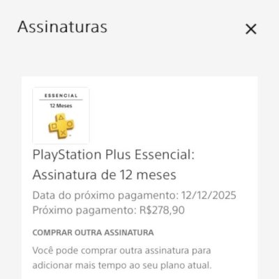 Assinatura PSN C/10 meses sobrando e jogos 
