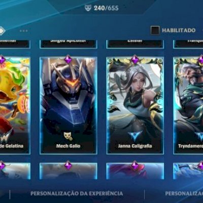 Conta com 245 skins e ex challenger 