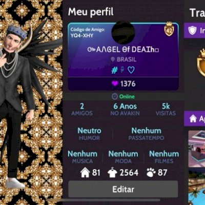 Conta masculina level 44 avakin life 