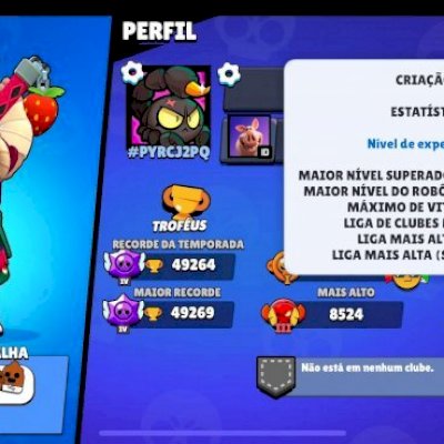  CONTA BRAWL 2018 - 49.2K TROFÉU - 170 SKINS - 84/88 BRAWLERS