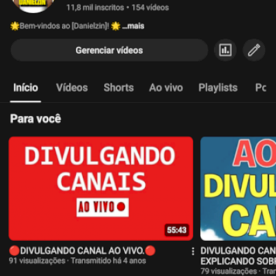 Canal Do YouTube 