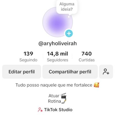 Vendo conta TikTok 14 mil seguidores 