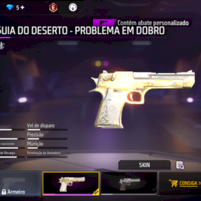 Conta de FF com angelical amarela e vermelha