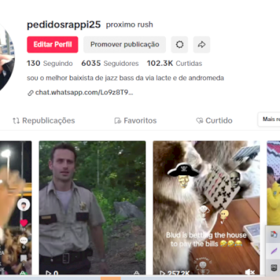 Conta tiktok 6 mil seguidores