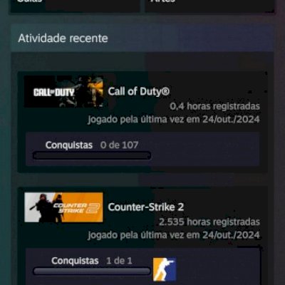CS 2 com 10 anos 2.500 horas 