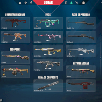 CONTA VALORANT COM SKINS PARA QUASE TODAS AS ARMAS