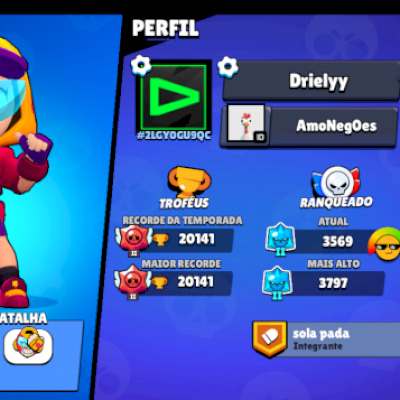 Conta brawl com 20 o de troféus 