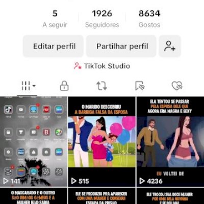 Conta Tik Tok 1926 seguidores 