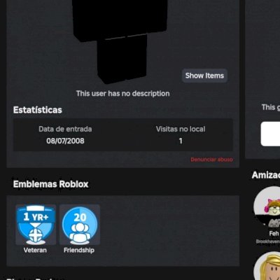 Conta Roblox 2008 gemada