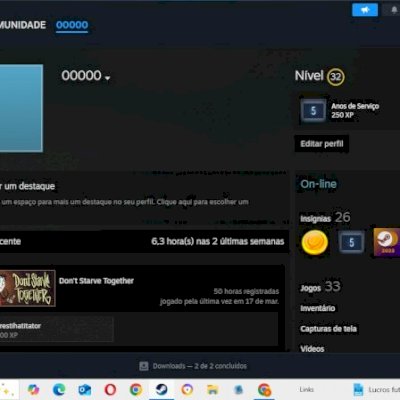 Conta da Steam com CSGO (medalha de 5 anos) e Skyrim Special edition + outros 