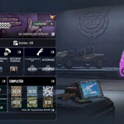 Conta no nível 152 com diversos itens 