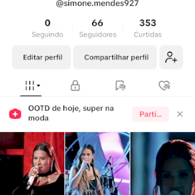 Conta do tik Tok 