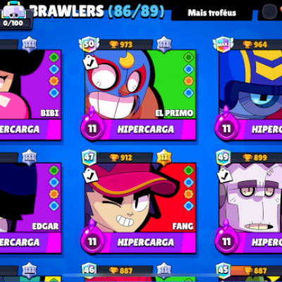 BRAWL STARLS 86/89 E 190 SKINS, 46k troféus