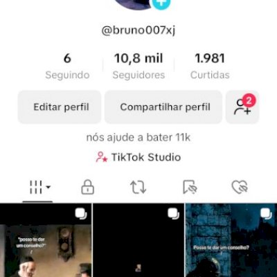 Conta tiktok  10.8k