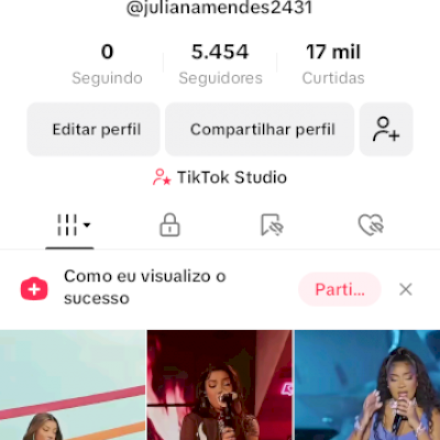 Conta do tik Tok 5k