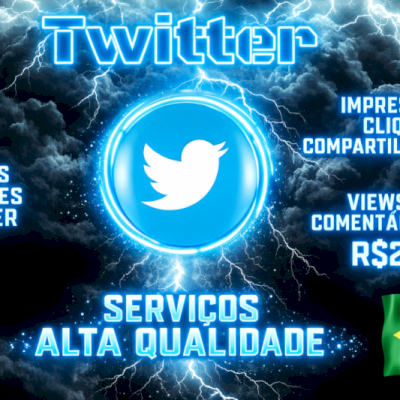 Twitter Serviços Seguidores,Curtidas, Visualizações Br, Comentários Br. 