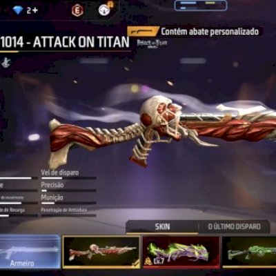 Conta com 500 peitas ak leves 6 e doze evolutiva full e m10 atack of titan 