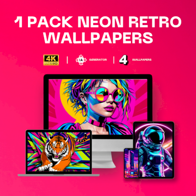 Pack Neon Retro - 4k Wallpapers