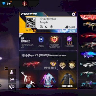 Conta de free fire gemada 