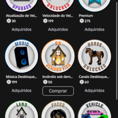 Conta com quase todas gamepass no Brookhavem 