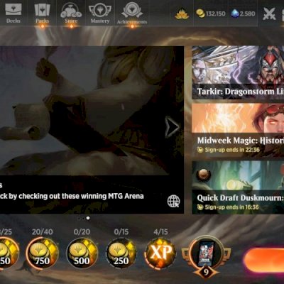 Conta mtg Arena 132 k Gold/2.580 Gemas