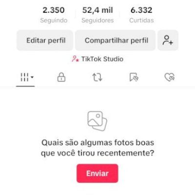 Conta do TikTok não monetizada 