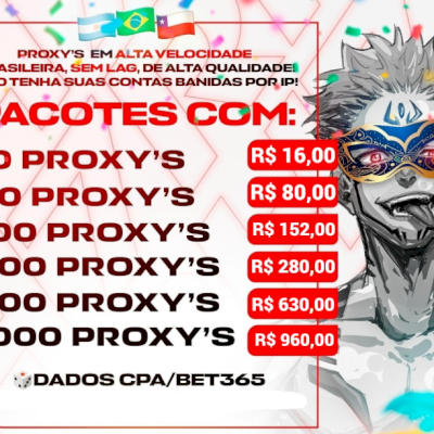 Dados BR para CPA e bet365 - Proxy´s