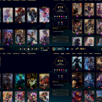 CONTA LOL COM 414 SKINS, 21 MÍTICAS, 90% WR GANHANDO 30 PDL, NO PREÇO P SAIR HJ!