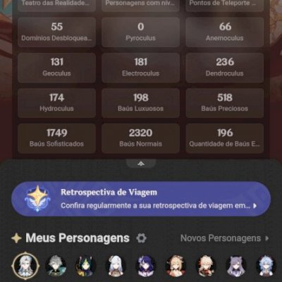 Contas antigas de Genshin e star rail