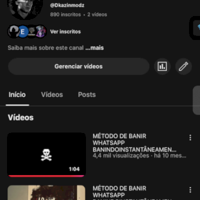 VENDO CANAL 890 INSCRITOS