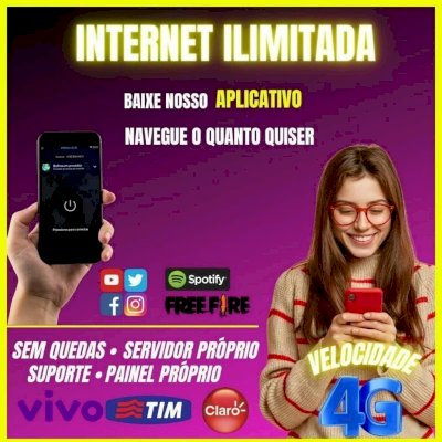 INTERNET ILIMITADA VIA APLICATIVO VIVO TIM E CLARO ANDROID 