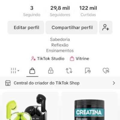 Tiktok 29.800 inscritos orgânicos