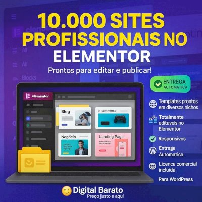  💻🌐✅🚀 Super Pacote Com +10.000 Páginas De Sites Editáveis Em Elementor 
