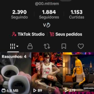Vendo Conta de tiktok 1884 seguidores por 30 reais
