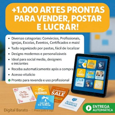 ✅📦💥Pacote Premium Para Artes Profissionais Diversos Segmentos 