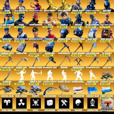 Conta Fortnite com bastante skins raras, machado leviathan e OG STW