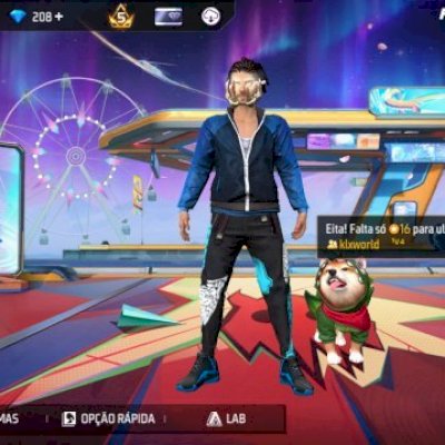 Conta com angelical 200 diamantes e varias skins