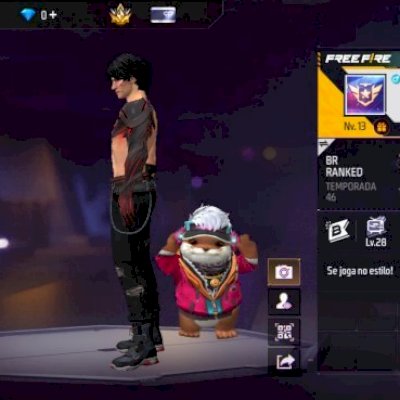  Conta Free Fire com skins e pet raro – só R$ 15!