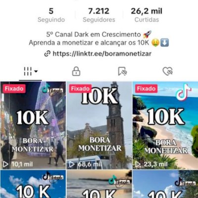 Conta pré monetizada 7,2 k SEGUIDORES TIKTOK