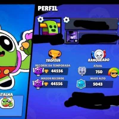 Conta brawl stars, 44507 troféus + brawlers Full + várias skins e emotes 
