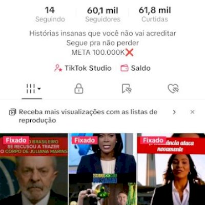 Conta sobre notícias políticas com 60 mil seguidores 