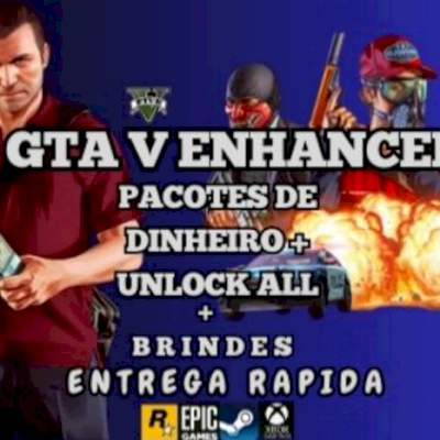  UPAGEM GTA 5 ONLINE ENHANCED E LEGACY DINHEIRO E UNLOCK ALL PROMOÇÃO!!! (PC)