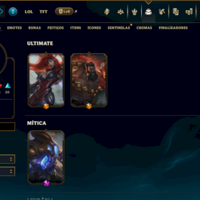 Conta lol barata-Level 296-86 skins-99 emotes