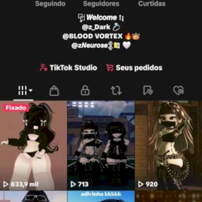 Vendo conta com 800k de visualizações e 6.600 seguidores 