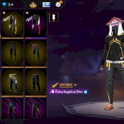 Vendo minha conta de free fire por 120 reais ela tem 3 angelicais