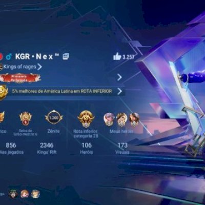 Conta honor of kings Nível 3 de nobreza 