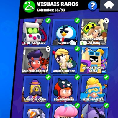 Conta de brawl stars com diversas skins