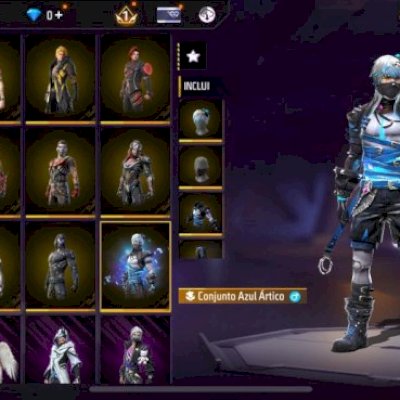 CONTA FREE FIRE LV29, BANNER MESTRE TEMPORADA 14 (VARIAS SKINS, ANGELICAL FEMIN)