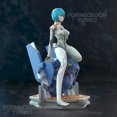 Rei - Evangelion 3D - Arquivo .Stl Para Impressão 3D