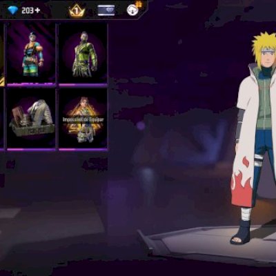 Conta free fire com Minato e 200 dimas